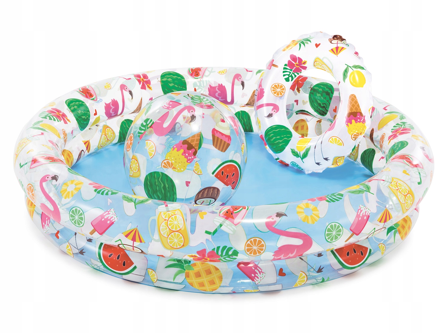 BASEN PIŁKA KÓŁKO ZESTAW 3W1 122x25 cm INTEX 59460