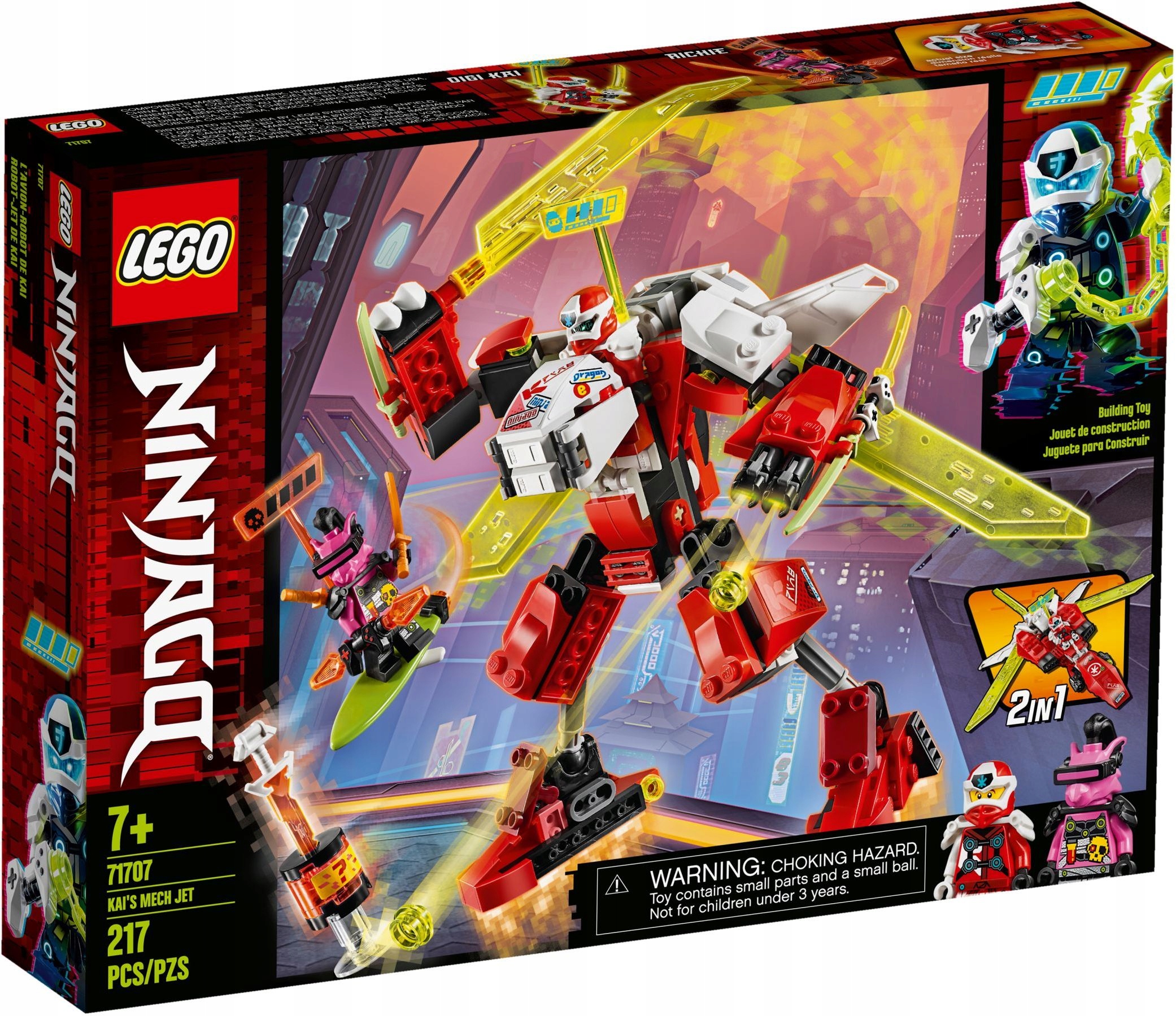 

Lego Ninjago 71707 Robot Odrzutowiec Kaia Czerwony
