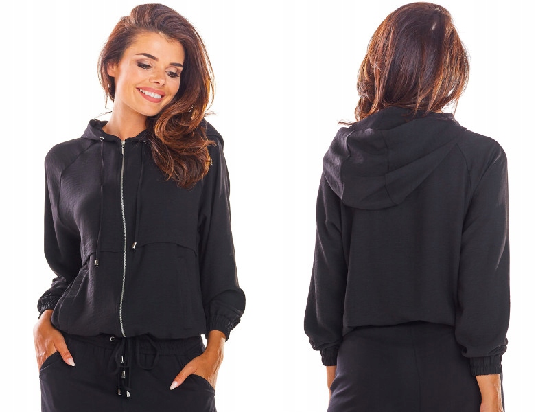 

stylowa Bluza z kapturem Zasuwana 40/42 L/XL