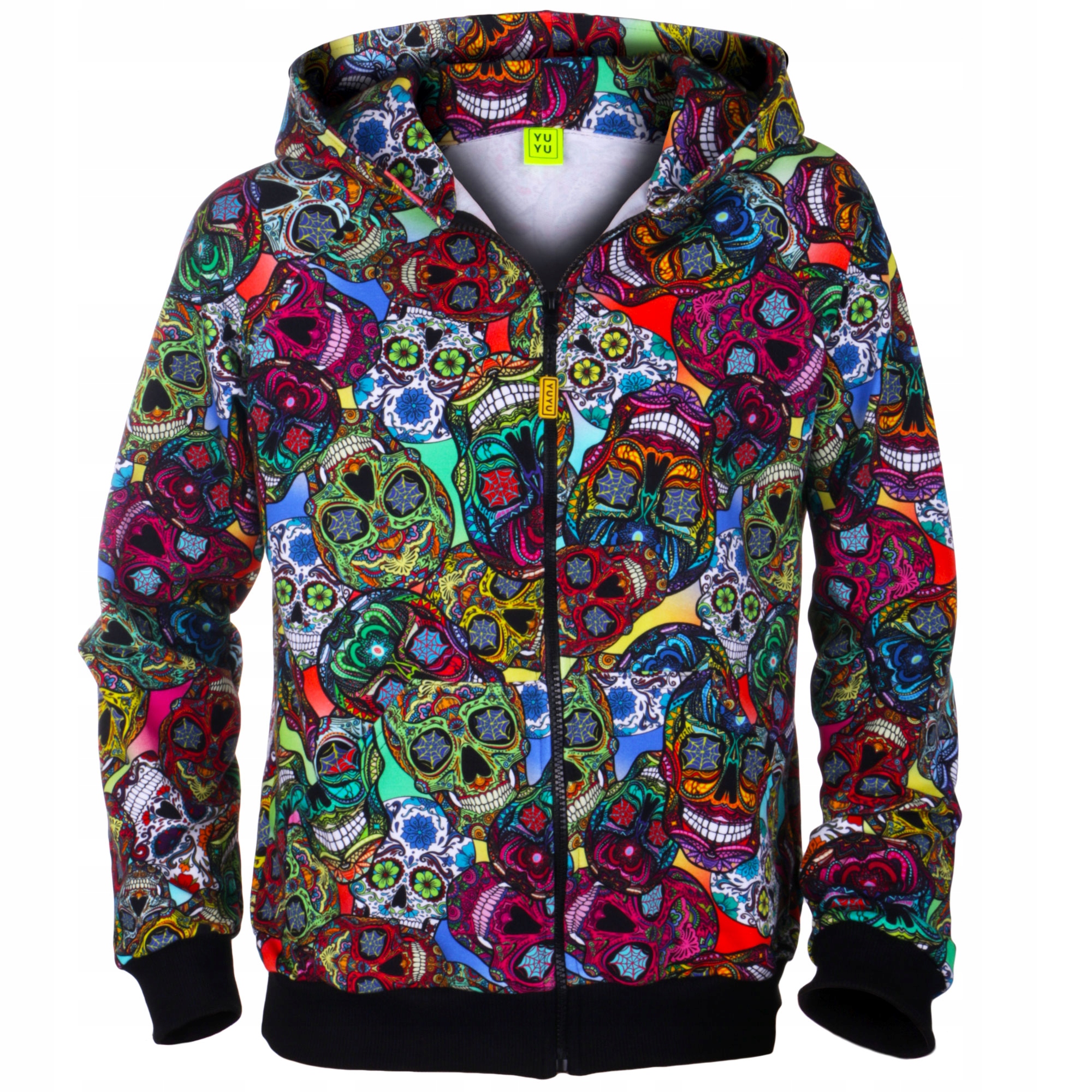 

Bluza Z Kapturem Zamek Kolorowe Czachy Czaszki 170