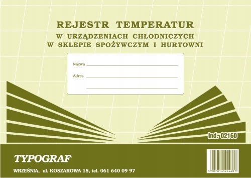 

Rejestr temperatur w urządzeniach chłodniczych Typ