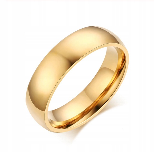 ZŁOTA GŁADKA OBRĄCZKA SYGNET PIERŚCIEŃ PIERŚCIONEK 6MM R18