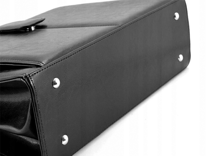 TDE12 Teczka damska NA LAPTOPA z eko skory POLSKA Kolor czarny