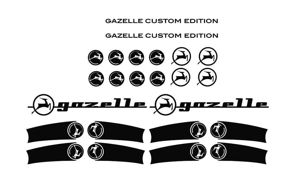 Naklejka zastępcza Gazelle Custom rower Naklejki