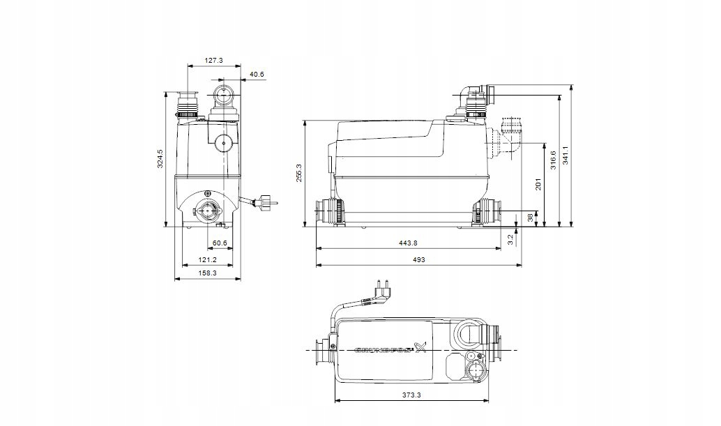 POMPA WC GRUNDFOS SOLOLIFT2 C-3 PRZEPOMPOWNIA EAN (GTIN) 5710624187265