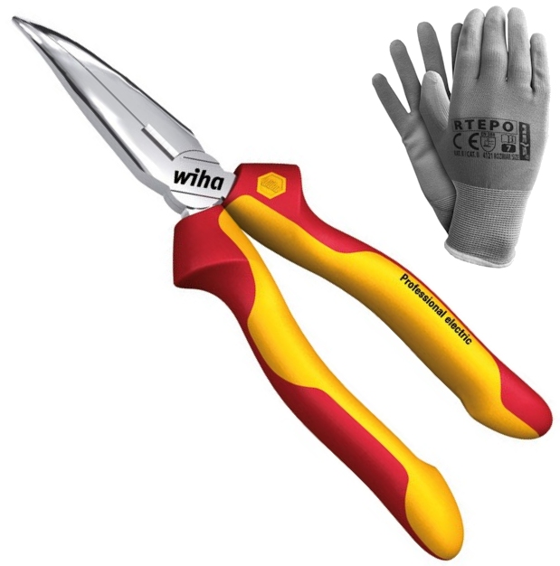 Szczypce wydłużone Wiha 200 mm izolowane 1000V 26729
