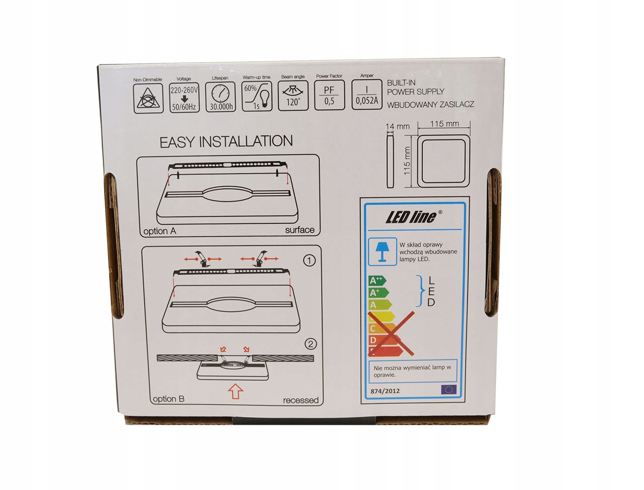 Panel LEDline EasyFix 6W 450lm 2700K kwadratowy Marka LEDLine