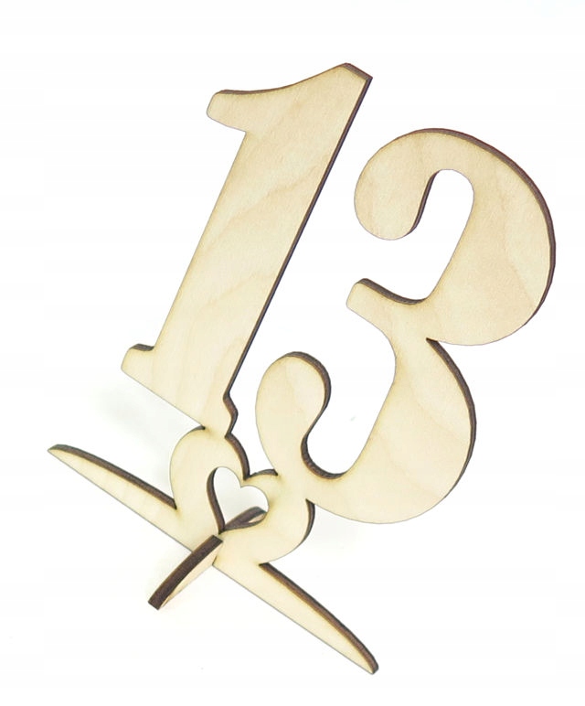 

Numery Na Stół Ślub Liczba 13 + Podstawka RZ27