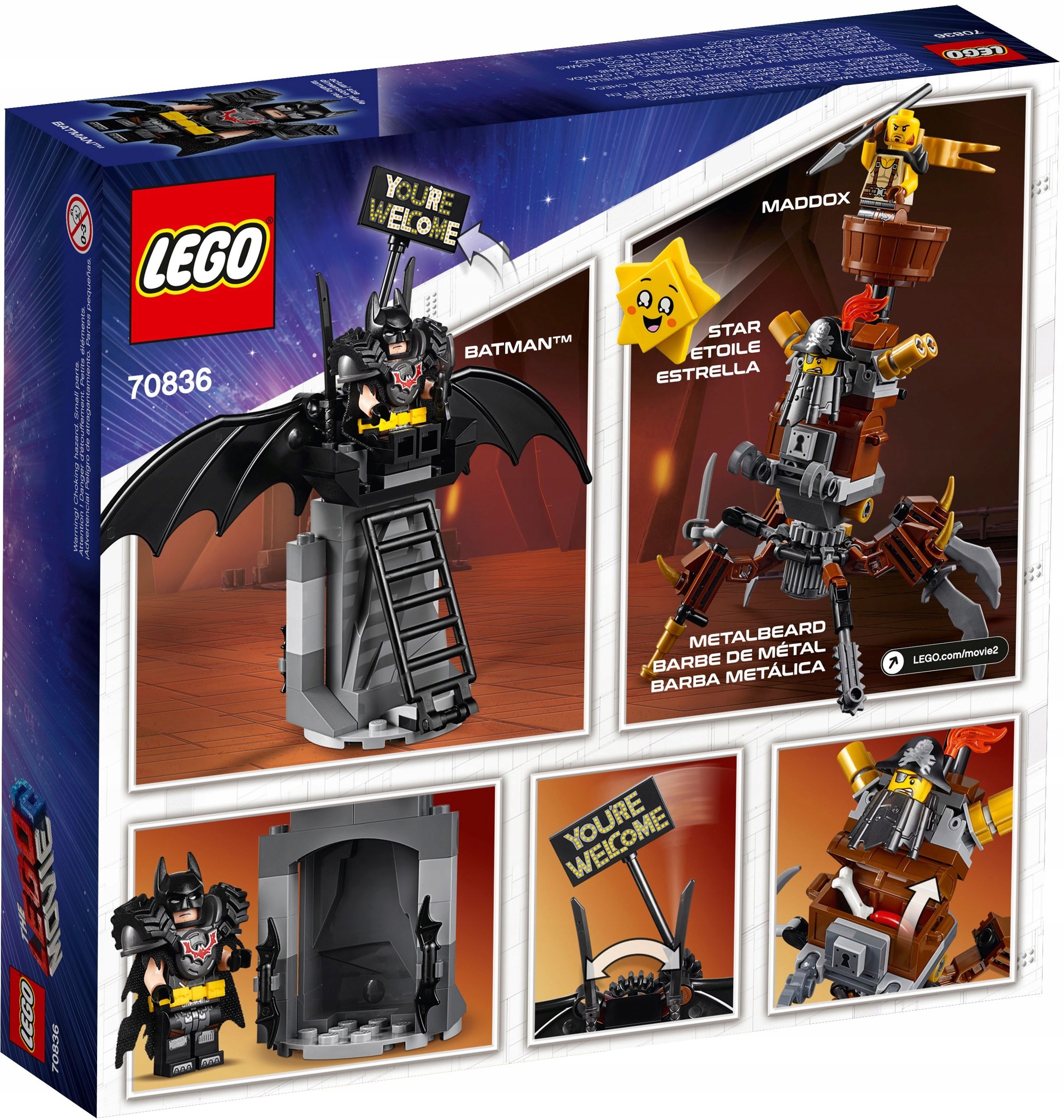 LEGO MOVIE PRZYGODA 70836 BATMAN I STALOWOBRODY Marka LEGO