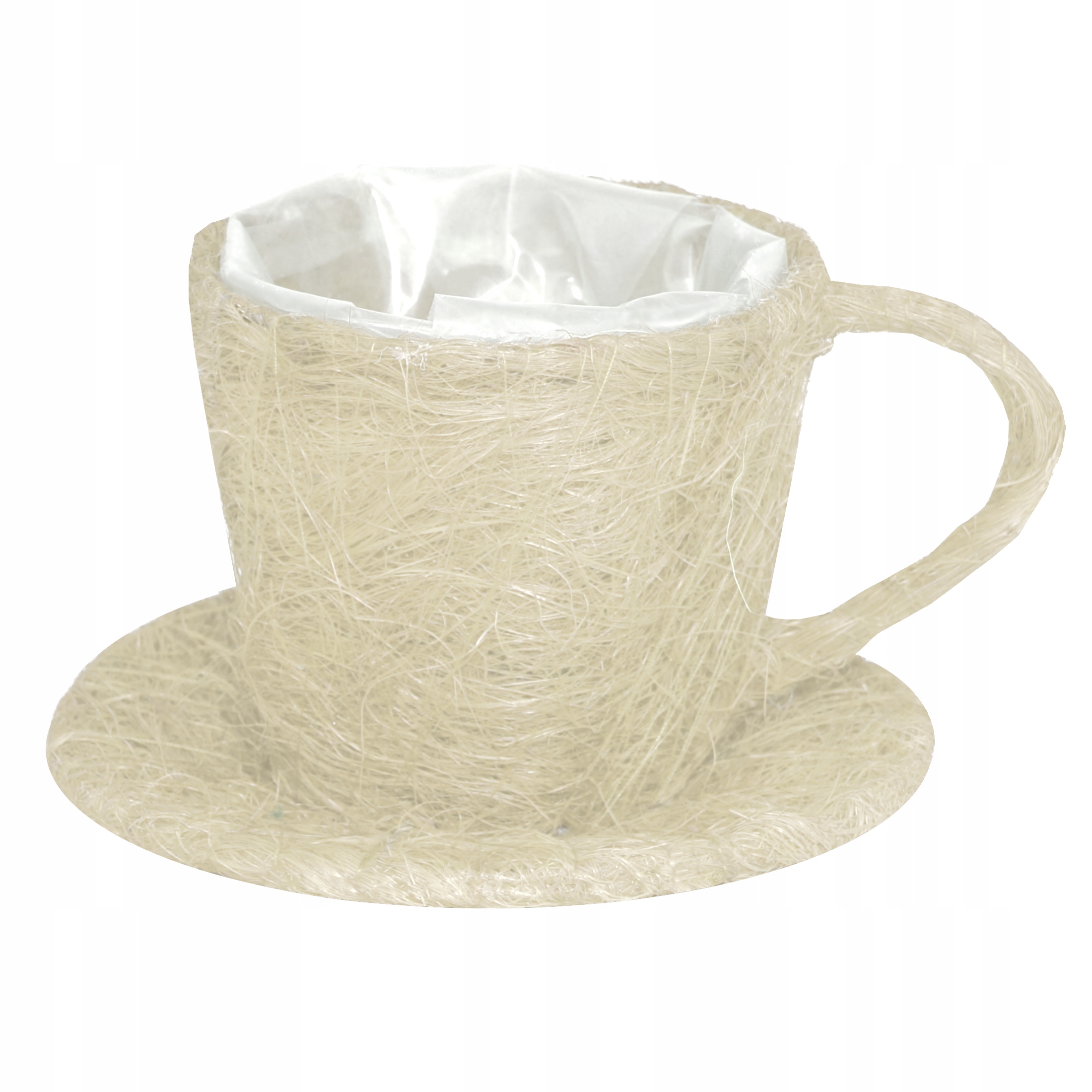 

Filiżanka sizalowa osłonka/doniczka 15 cm Biała