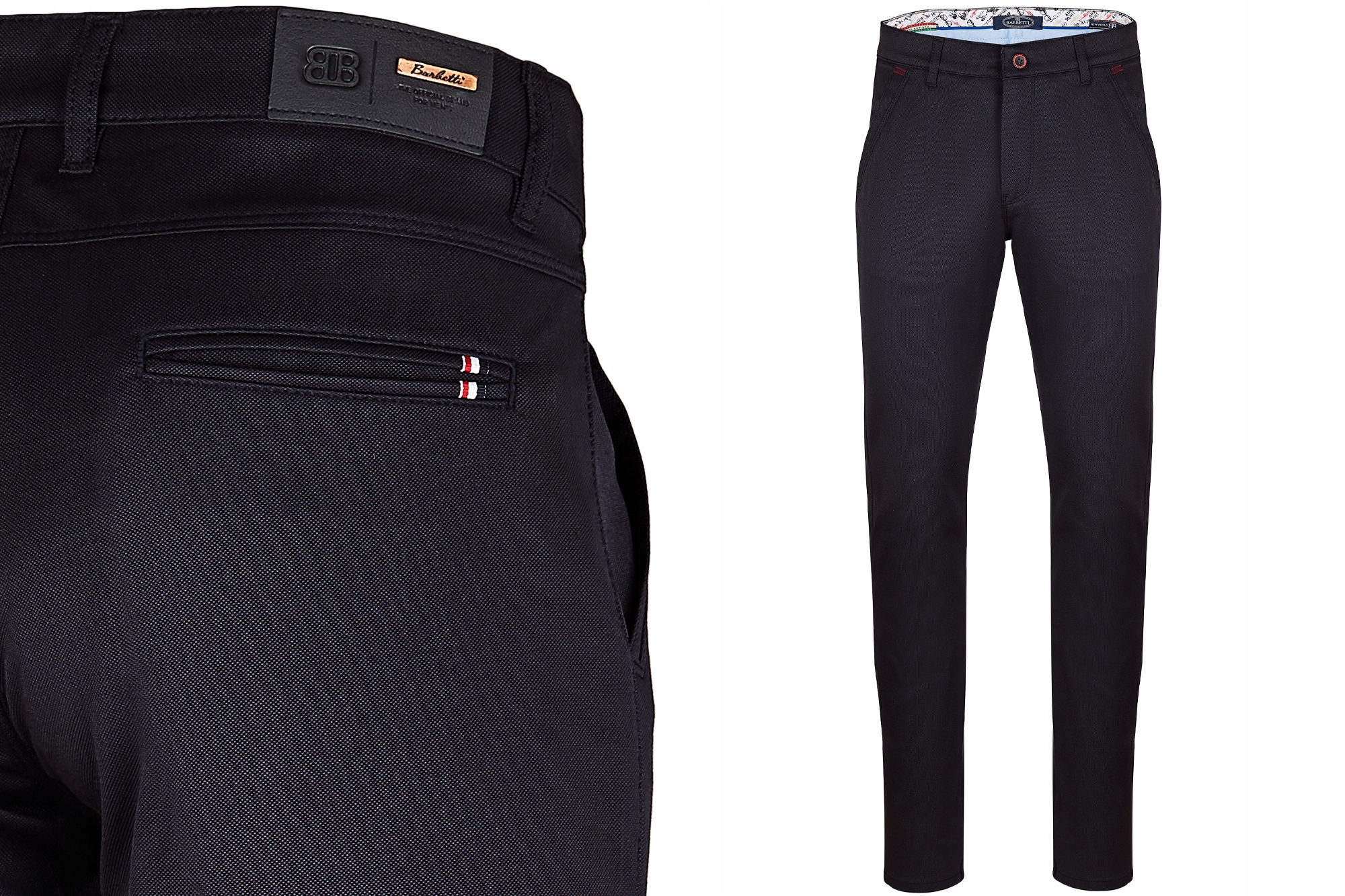 Pánské Elegantní Kalhoty Chinosy, Modré, Tmavě Modré, Bavlna Premium: 38