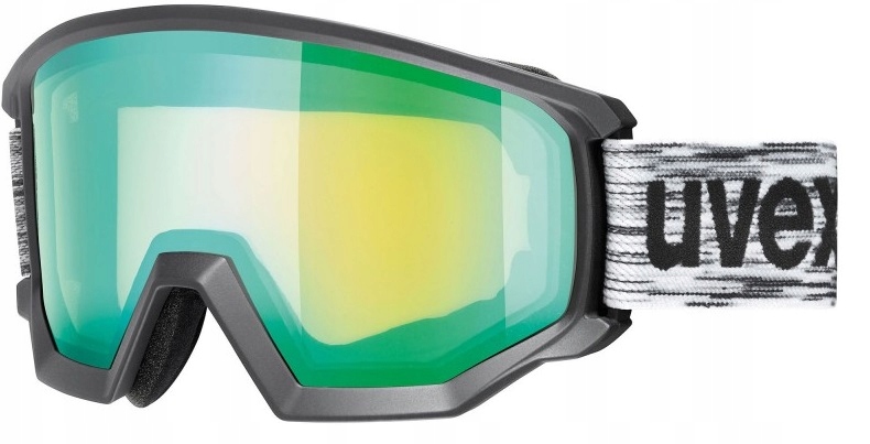 GOGLE UVEX ATHLETIC Czarny Mirror Green / Laser