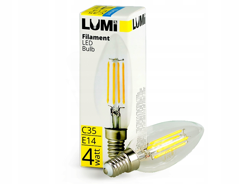 

Żarówka Led filament świeca 230V E14 C35 4W 40W