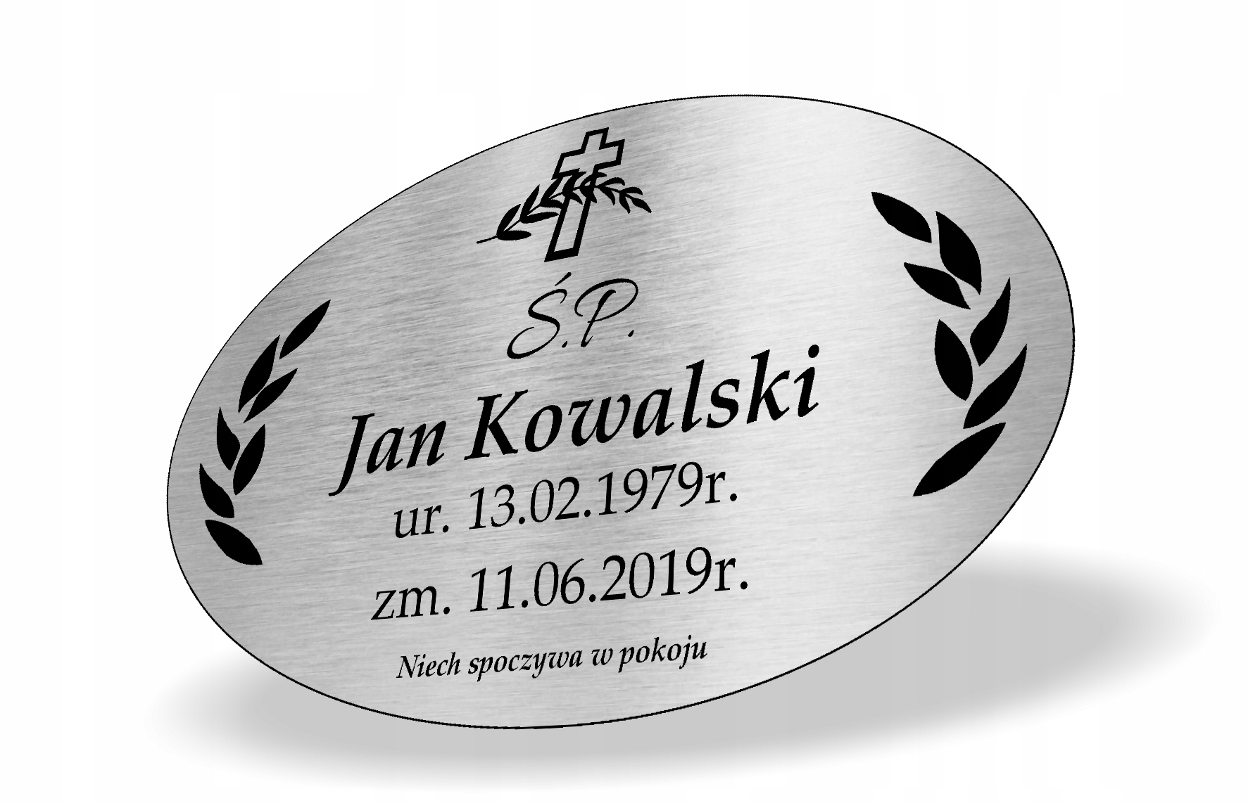 

Tabliczka nagrobkowa z laminatu 9x15 cm Grawer
