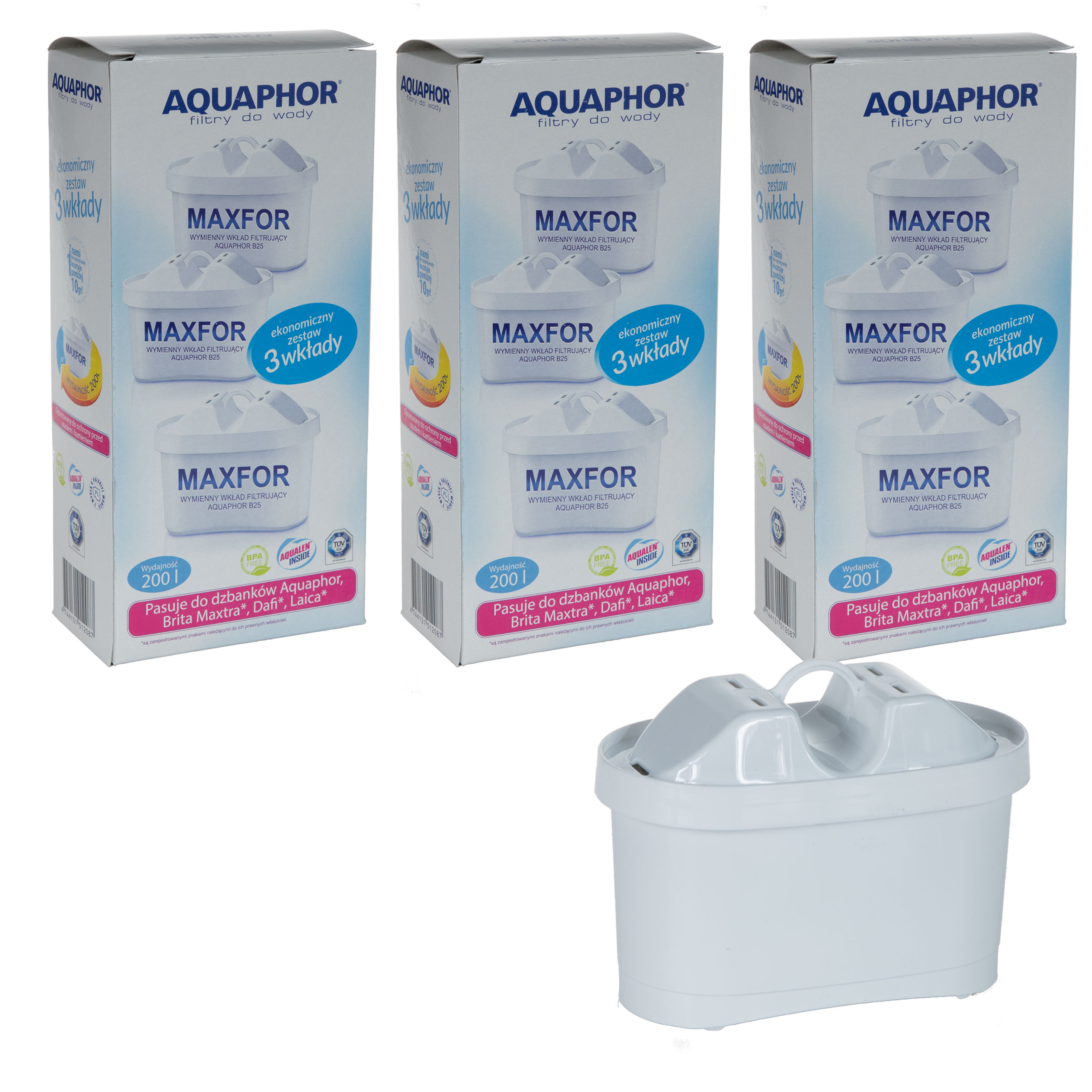 

9x Wkład Filtr Aquaphor Maxfor Brita Maxtra Dafi