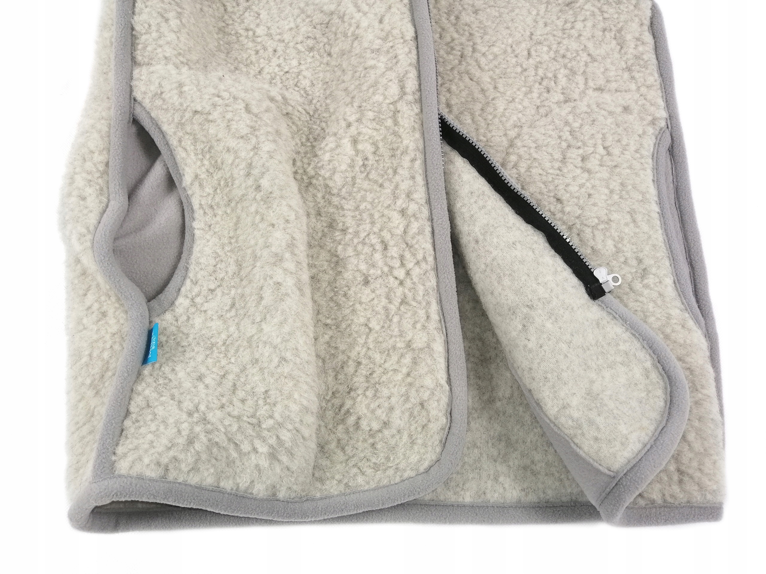 KAMIZELKA MĘSKA WEŁNA 100% MERYNOS XXL SIWA Kolor szary