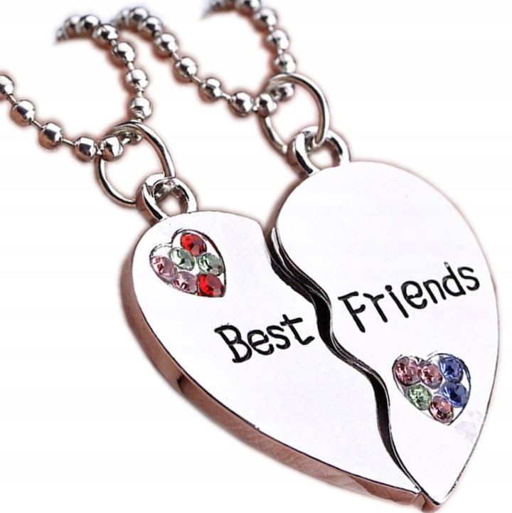 

Naszyjnik Przyjaźni serce Best Friends cyrkonie x2