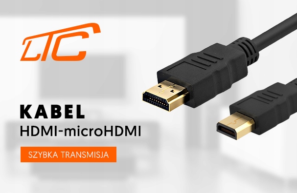 KABEL HDMI - MICRO HDMI 1,5M V1.4 4K 3D HQ ZŁOCONY Kod producenta LXHD77