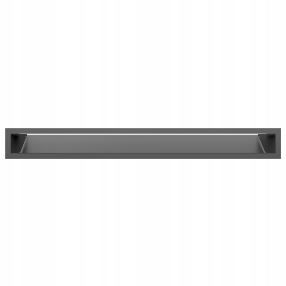 Krbová mřížka podlouhlá Luft 9x80 cm grafitová