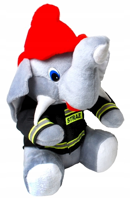 SLON MIS MASKOTKA STRAZAK NA MIKOLAJA PREZENT DUZY
