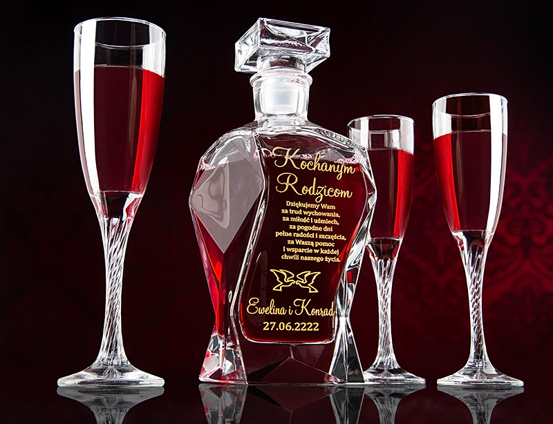 PREZENT 1-99 LAT URODZINY ROCZNICA ŚLUBU KARAFKA Kod producenta 0144G