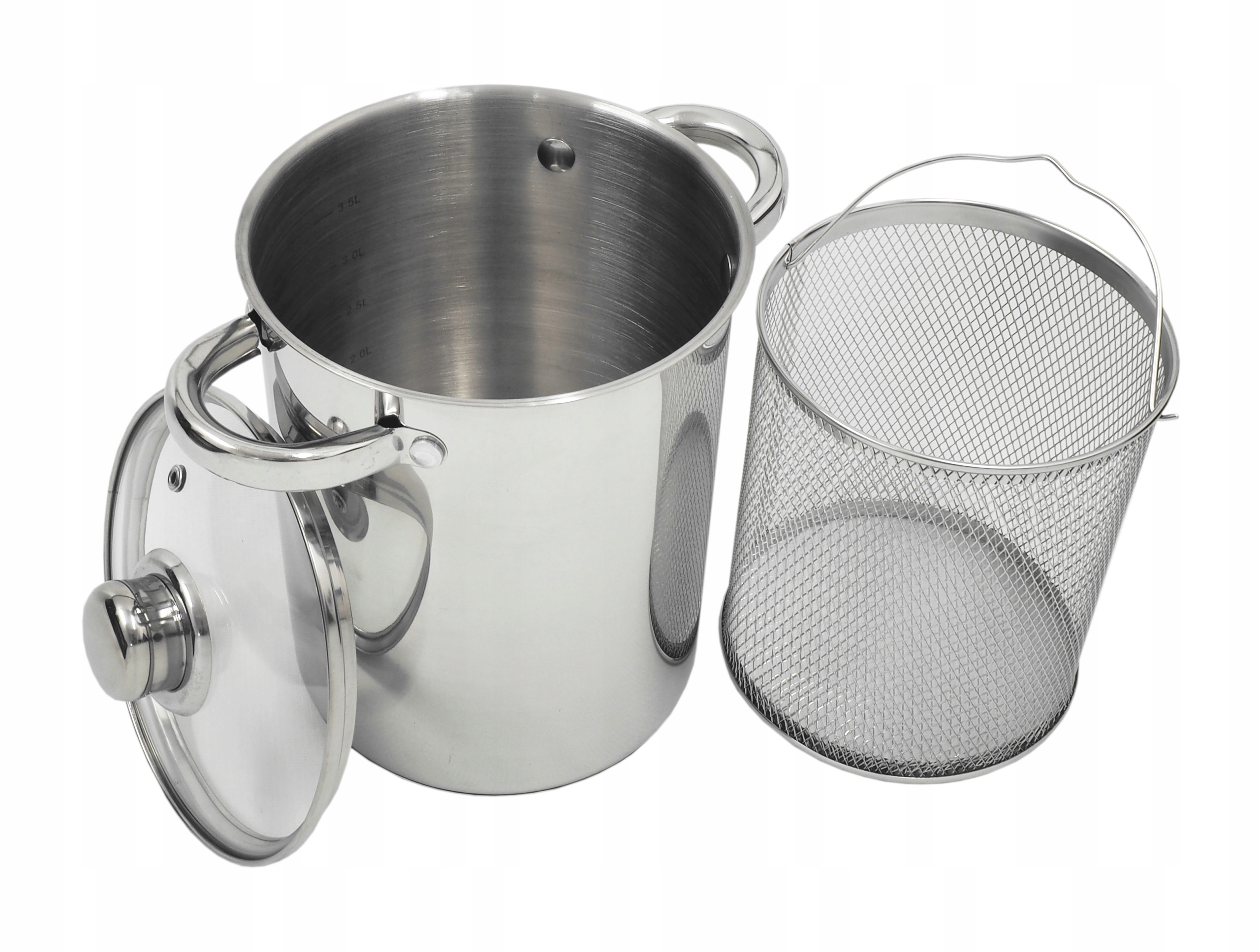 Garnek do Szparagów Makaronu Frytek 4.2L z sitkiem