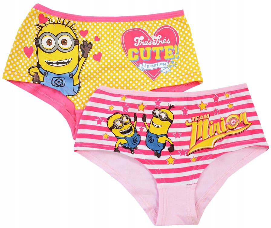 

Minionki Majtki Dziewczęce 3-PACK Bokser 4-5 F891A