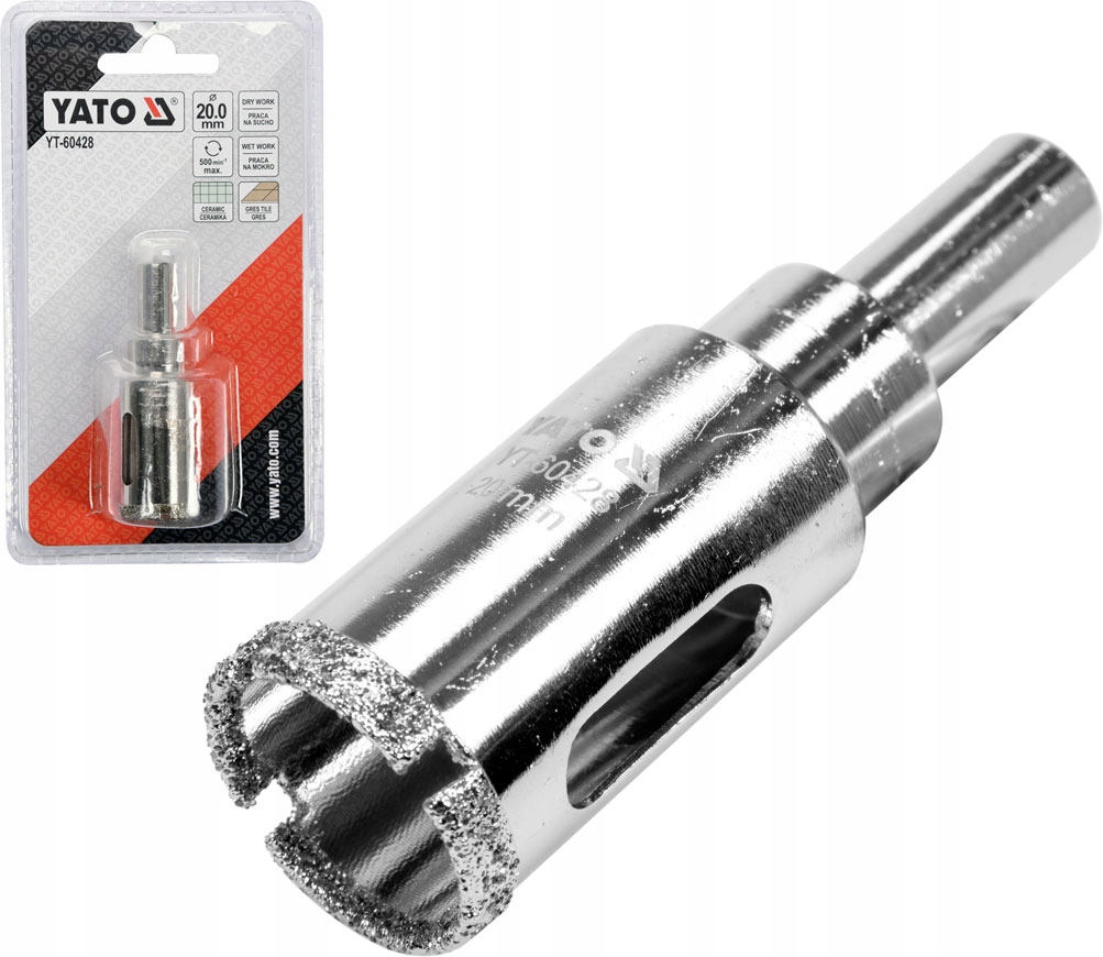 

Wiertło Diamentowe Do Gresu Szkła Otwornica 20 mm