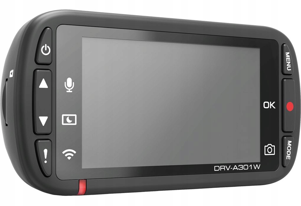 KENWOOD DRV-A301W REJESTRATOR JAZDY z HDR I Wi-Fi Zasilanie gniazdo zapalniczki samochodowej