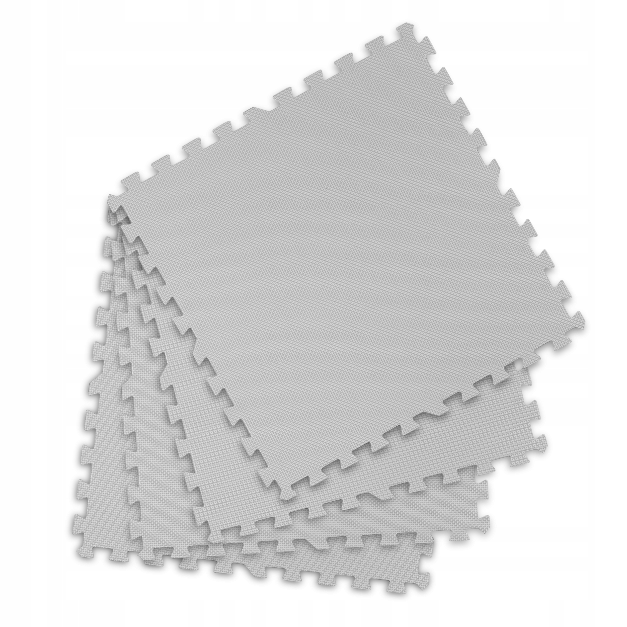 DUŻA MATA PIANKOWA PUZZLE PIANKOWE EVA 60x60 cm 4 szt. RICOKIDS SZARA Liczba elementów 4