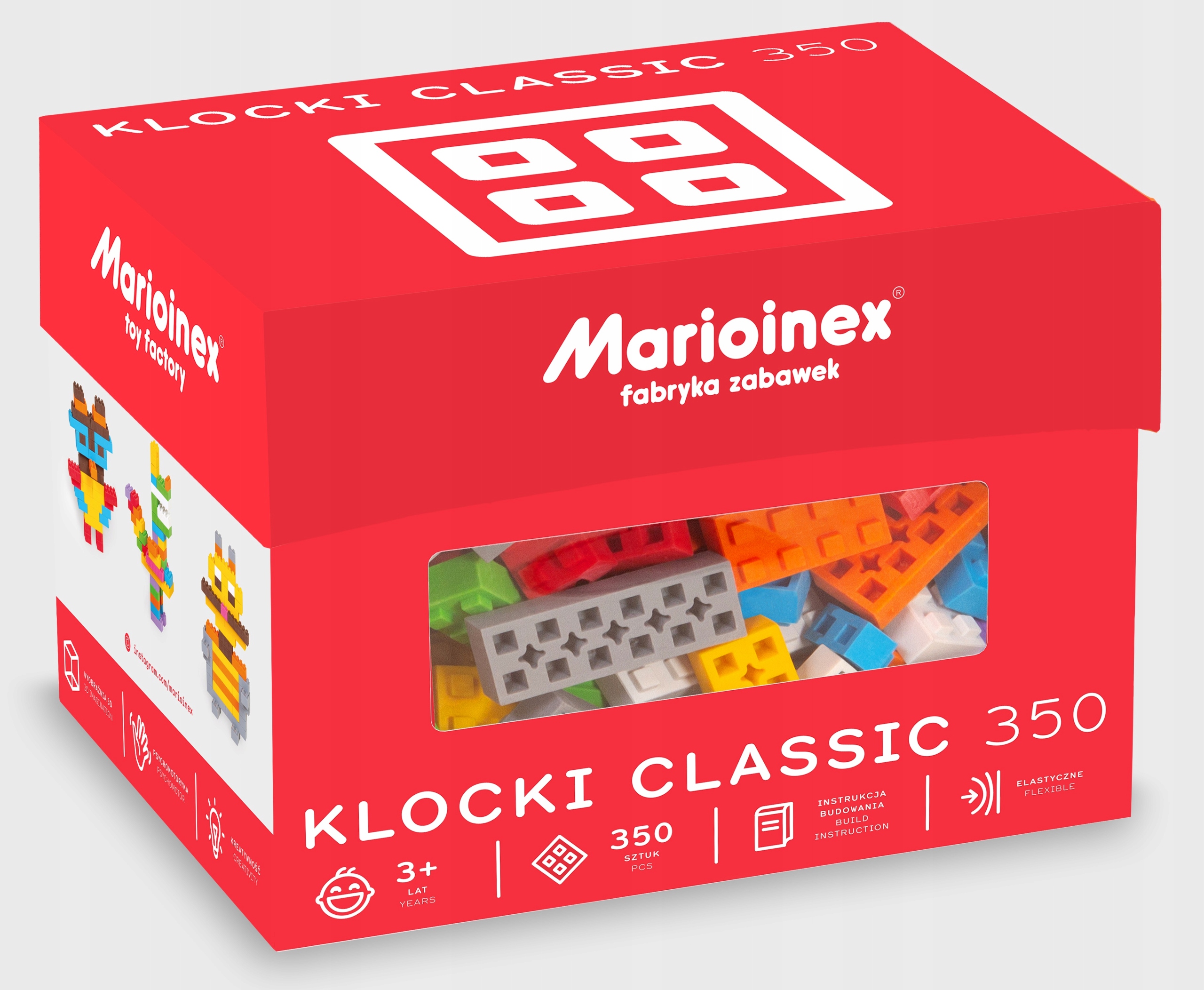 

Klocki Classic Marioinex Elastyczne 350 el. Wafle