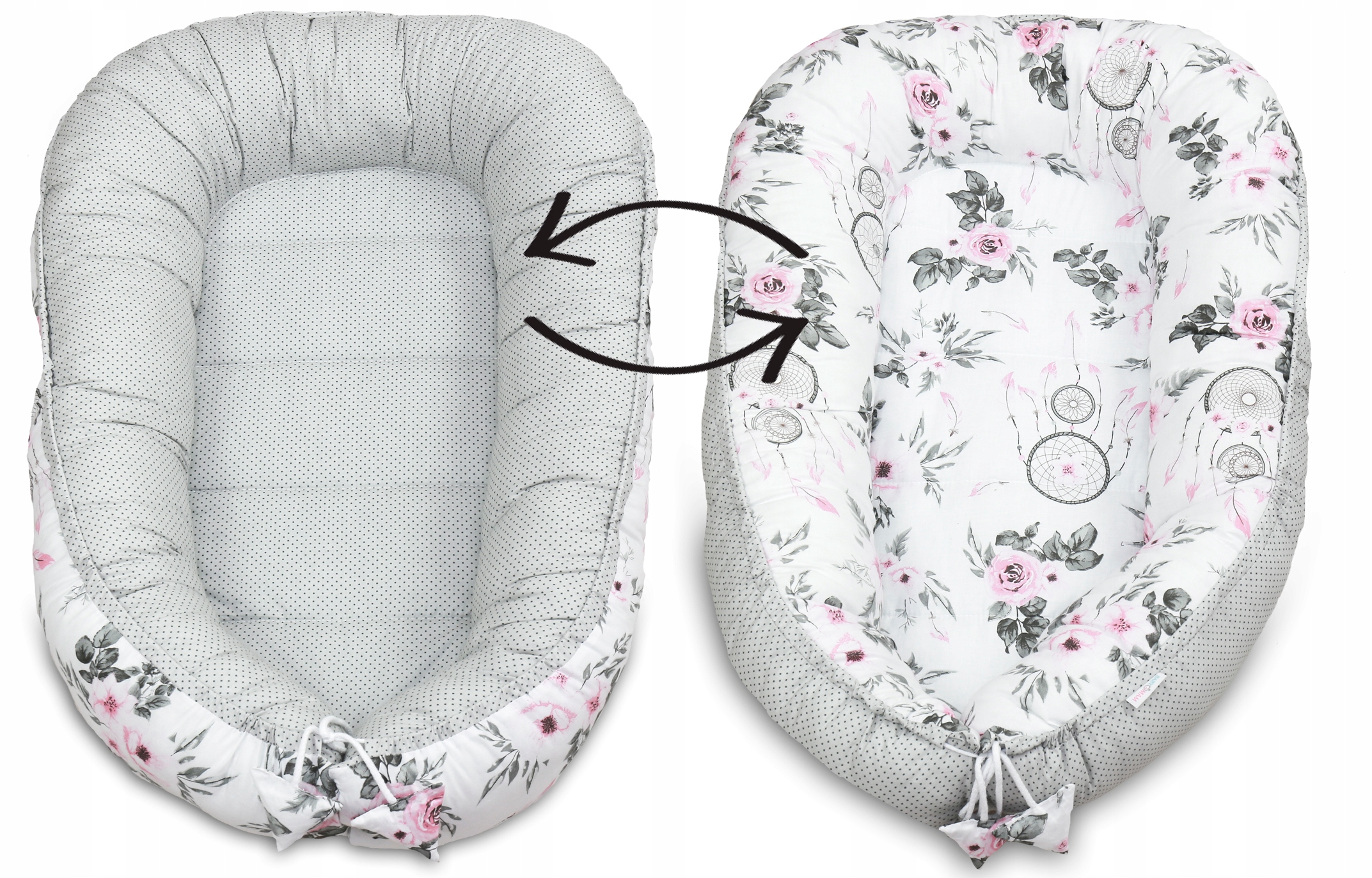 KOKON NIEMOWLĘCY GNIAZDO KOJEC MINKY ZESTAW XXL BABYMAM 7 EL. Materiał bawełna