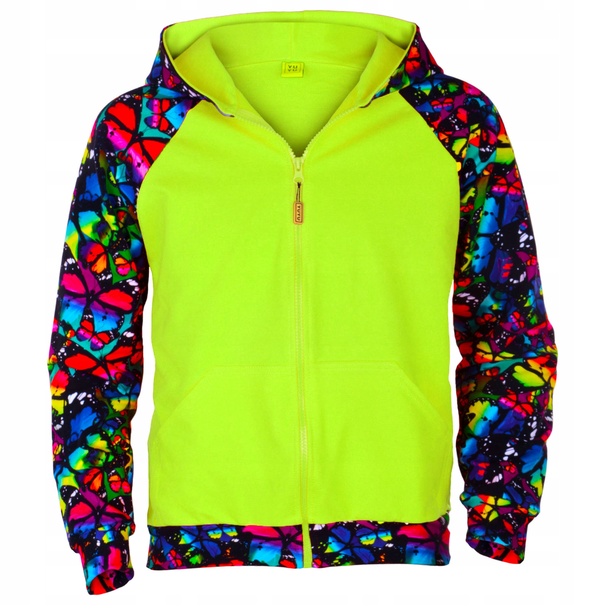 

Bluza Z Kapturem Limonka + Rękawy Motyle L