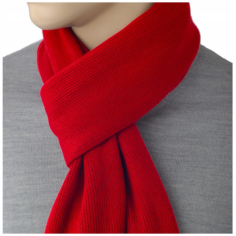 

Czerwony Gładki Szalik Duży Szal Długi Zimowy AF51