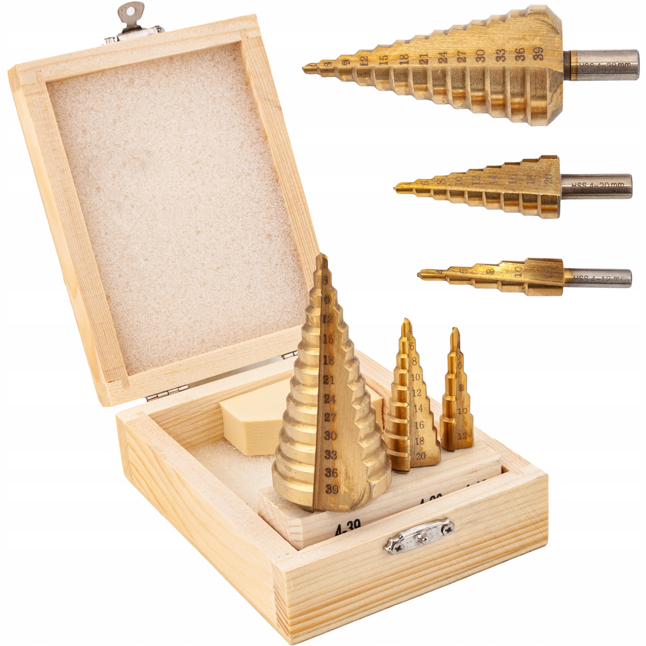 

Wiertło Wiertła Stopniowe Stożkowe 3el Tytan 4-39