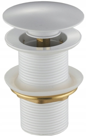 

Mexen Korek Umywalkowy Klik-klak Biały Mosiężny