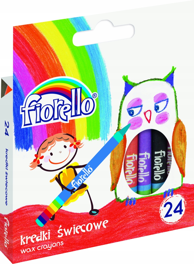 

Kredki Fiorello Świecowe Kryjące 24 Woskowe