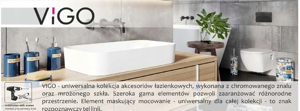 VIGO BISK WIESZAK KĄPIELOWY 60 cm 07679 CHROM Marka Bisk