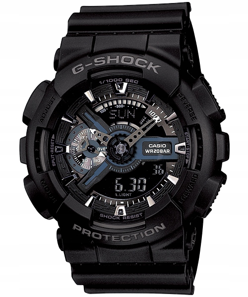 Černé sportovní pánské hodinky Casio G-shock GA-110 Gwar.3+3L Zibi Gravírování