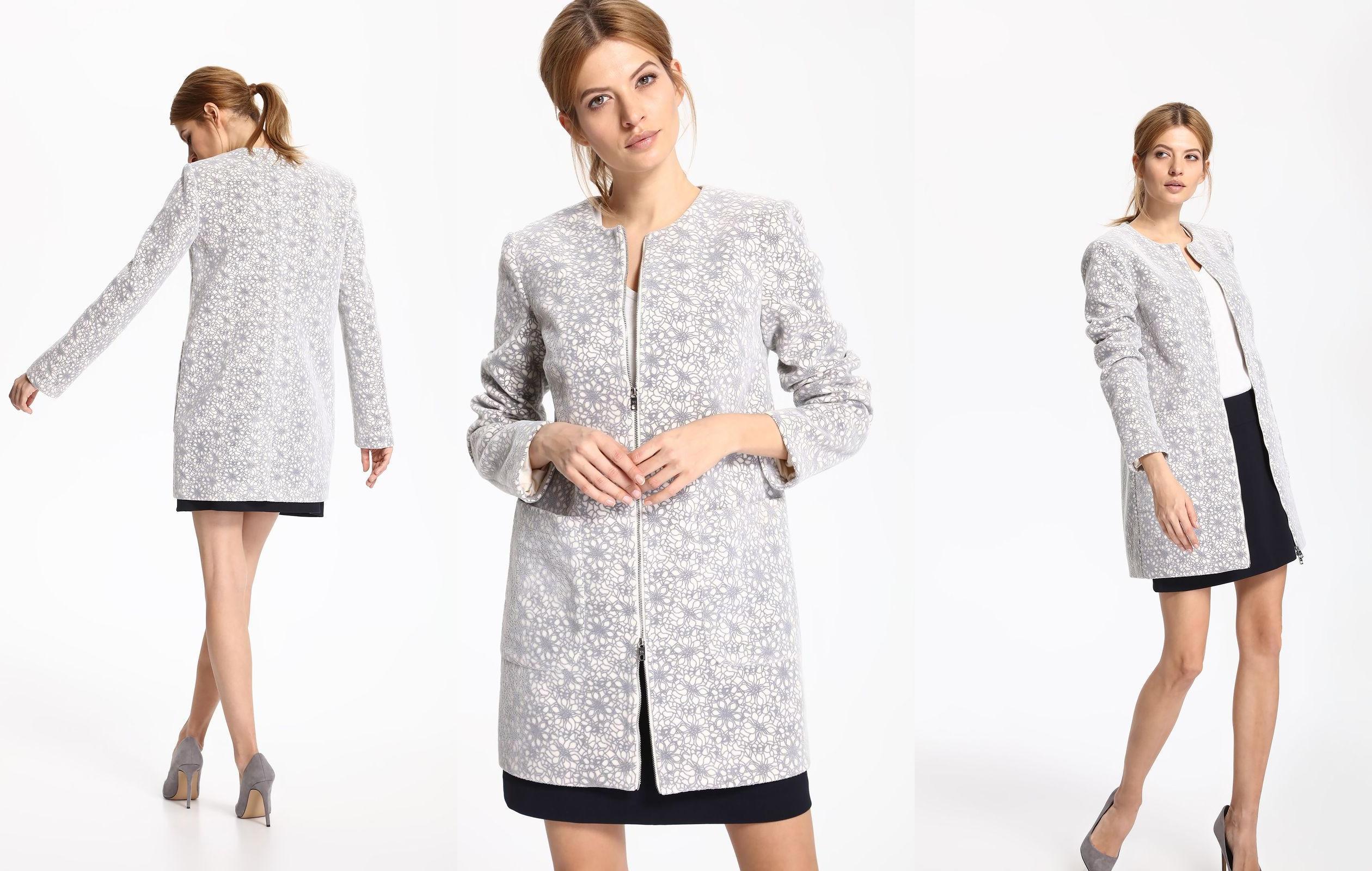 

K6528 Top Secret Elegancki Klasyczny Płaszcz _38