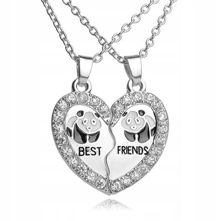 

Naszyjnik Przyjaźni best friends Serce Panda 2szt.