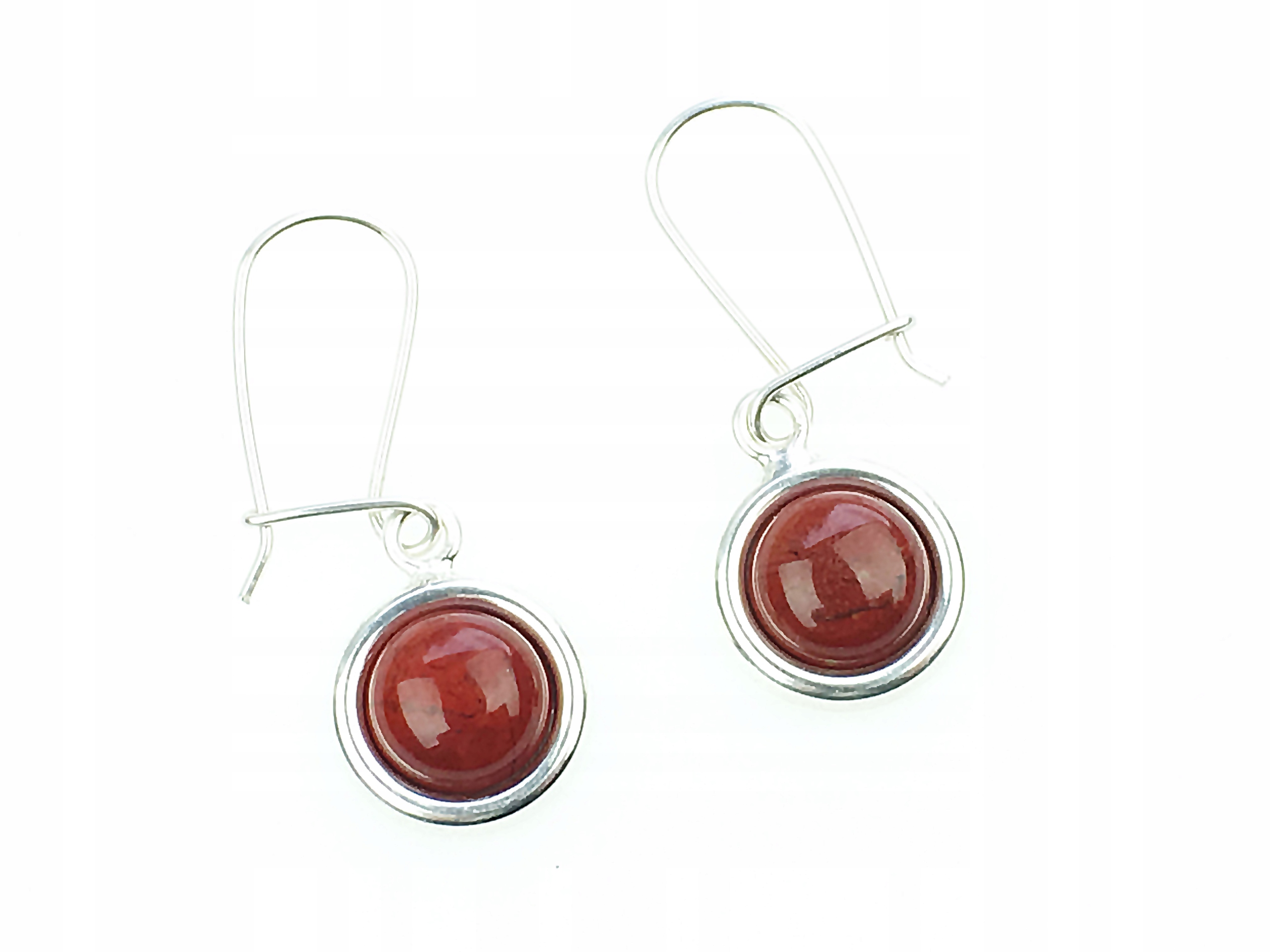 

kolczyki wiszące jaspis czerwony srebro pr925