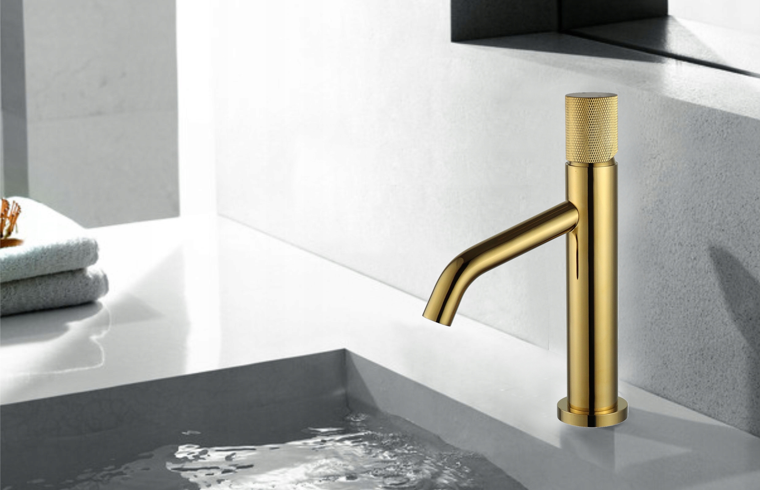 MEXEN RUMBA ONE BATERIA UMYWALKOWA ZŁOTA 73501-50 Rodzaj baterii Bateria umywalkowa