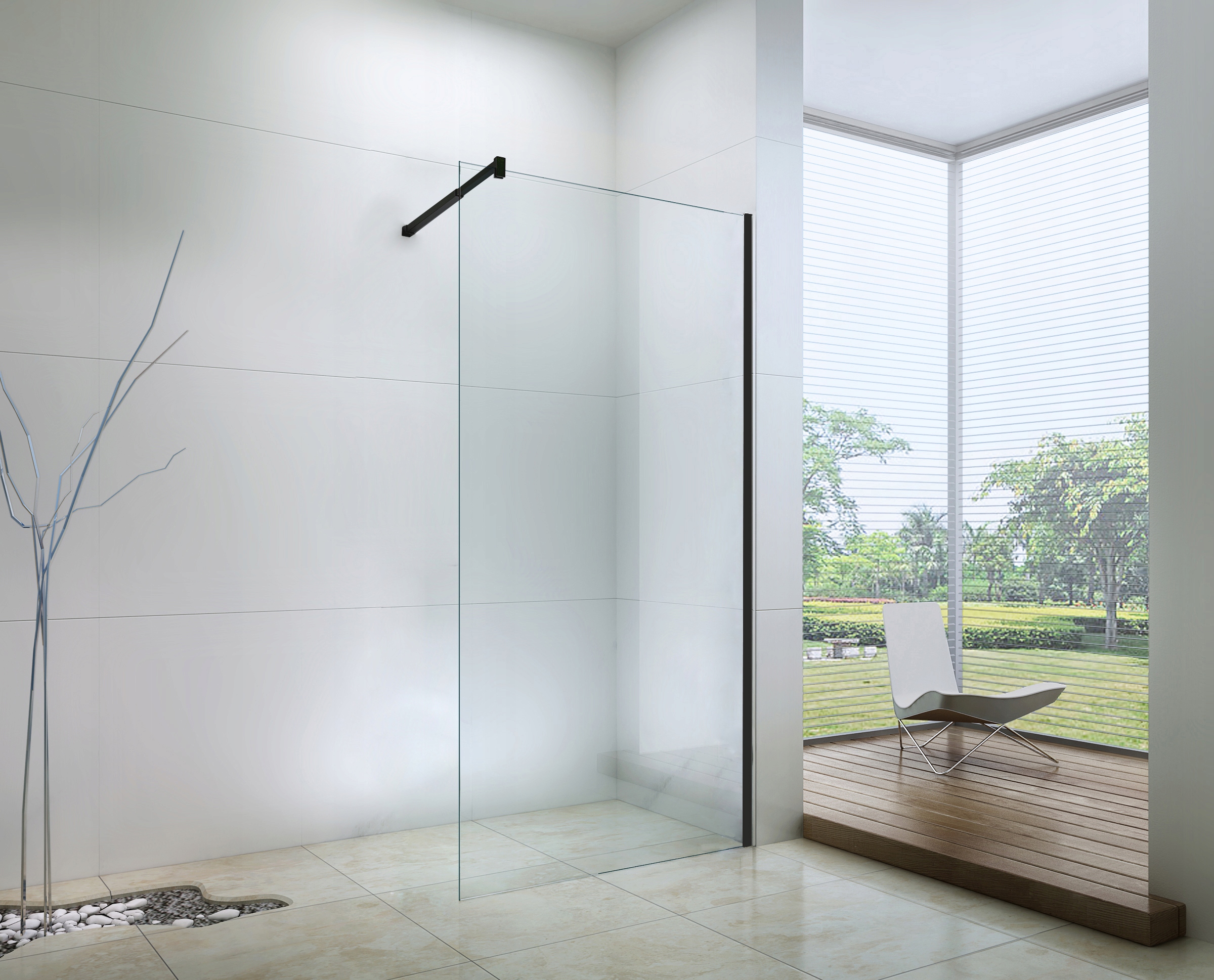 MEXEN ŚCIANKA PRYSZNICOWA WALK-IN 100 CM BLACK Marka Mexen