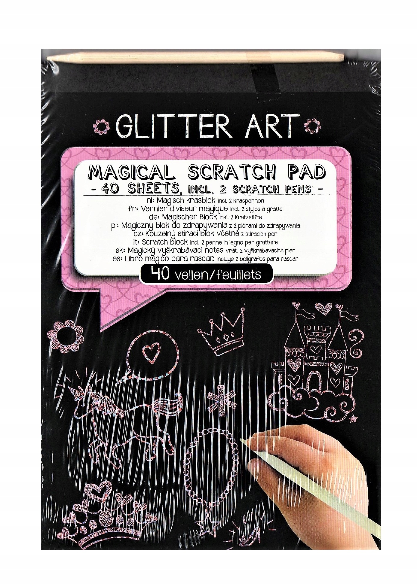 

Magiczny zeszyt zdrapka do wydrapywania A5 Glitter
