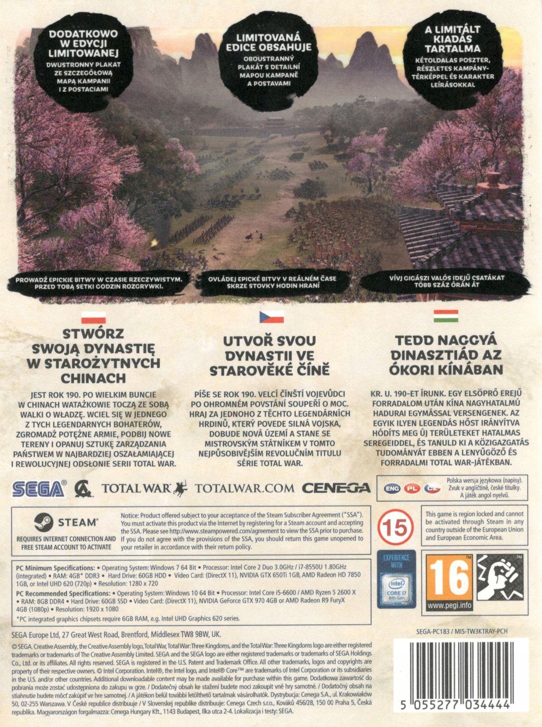 Total War Three Kingdoms BOX Tematyka, motyw Total War Three Kingdoms