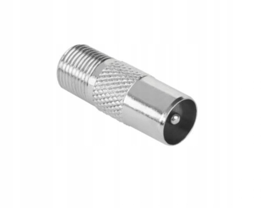 

Przejściówka Wtyczka antenowa Tv -- gniazdo typu F