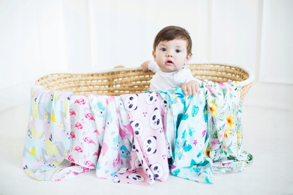 POLSKA PIELUSZKA BAMBUSOWA 30x30 100% 170g PINK Wzór Jednokolorowe