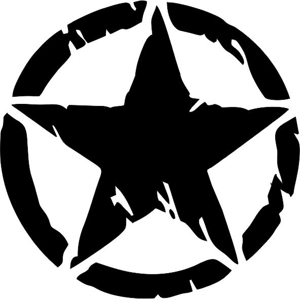 

Naklejka na samochód Gwiazda Us Army Jeep 4x4