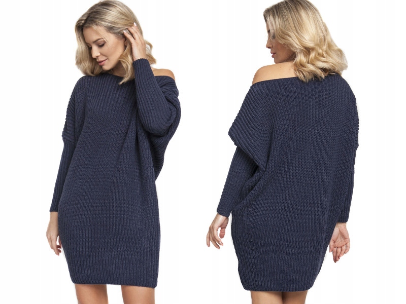 

długi Sweter oversize Tunika ciepła 40/42 L/XL